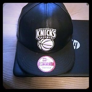Leather Strapback Knicks Hat DOPE🔥🔥🔥